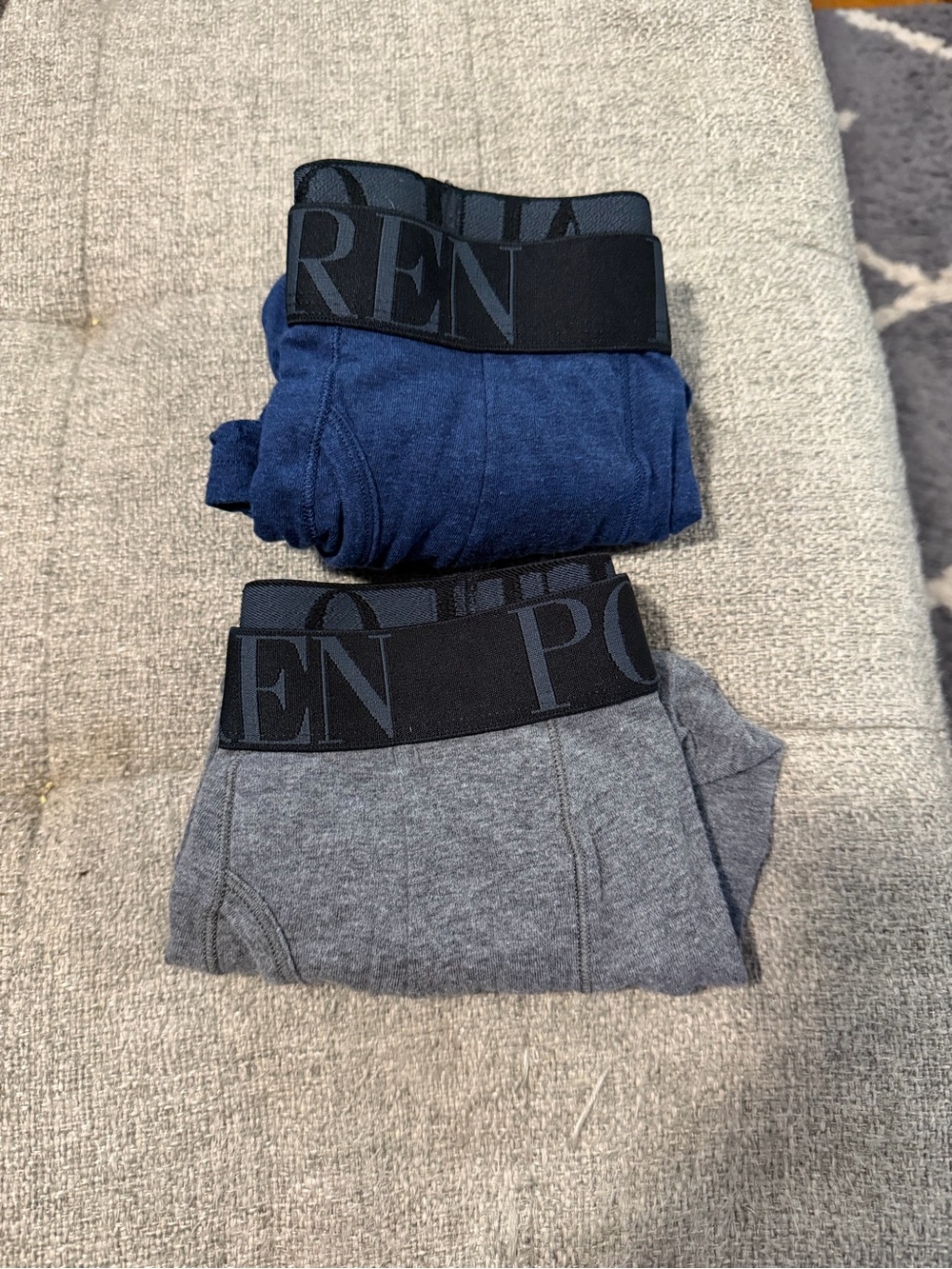 Polo by Ralph Lauren Men’s Stretch Cotton Boxer Briefs - Navy & Gray